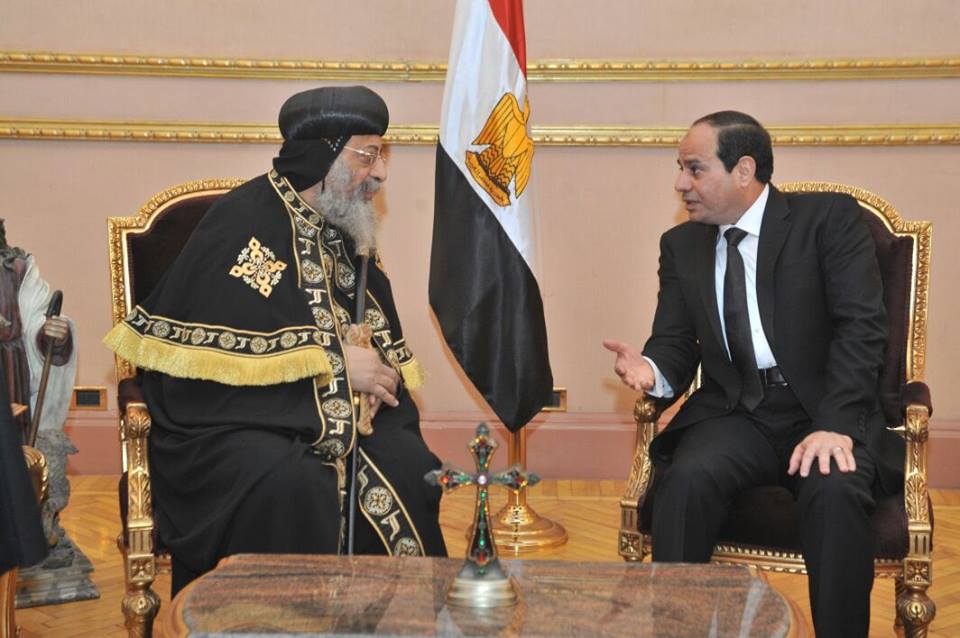 لقاء الرئيس السيسي بالبابا تواضراس لقاء الرئيس السيسي بالبابا تواضراس
