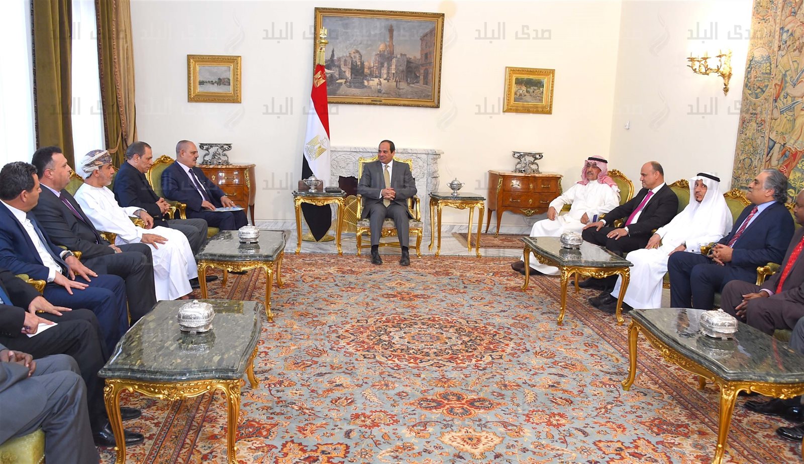 السيسي وأعضاء الأمانة العامة للاتحاد العام للصحفيين العرب  السيسي وأعضاء الأمانة العامة للاتحاد العام للصحفيين العرب