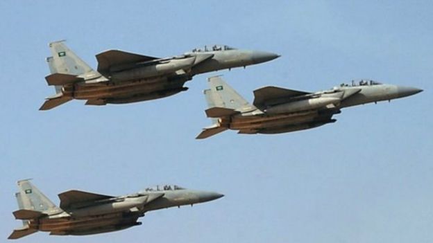 طائرات حربية تابعة للتحالف بقيادة السعودية طائرات حربية تابعة للتحالف بقيادة السعودية
