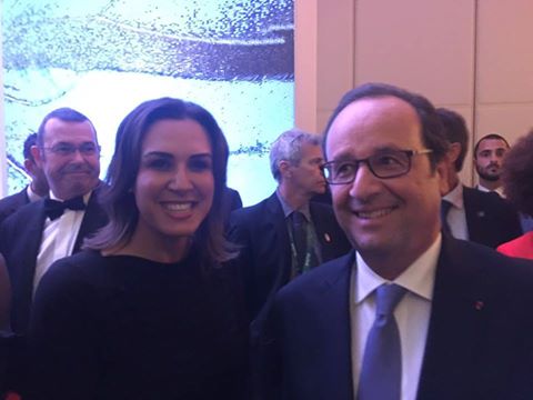 رانيا علوانى مع رئيس فرنسا رانيا علوانى مع رئيس فرنسا
