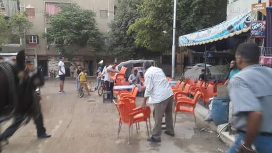 حملة لرفع اشغالات الكافيهات بالبساتين‎