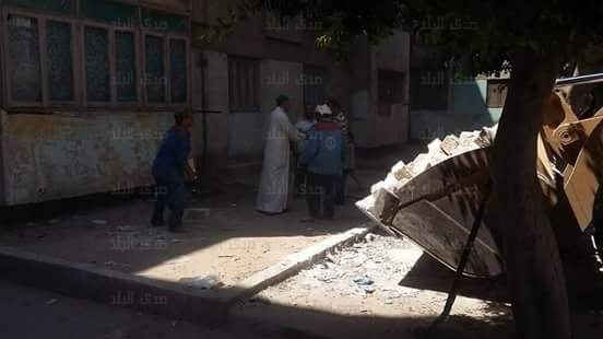 إزالة اشغالات الأرصفة من شوارع التبين‎