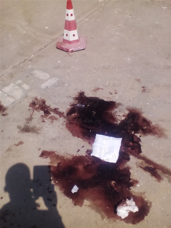 دماء ضحايا الهجوم الارهابي على كمين العجيزي بالمنوفية