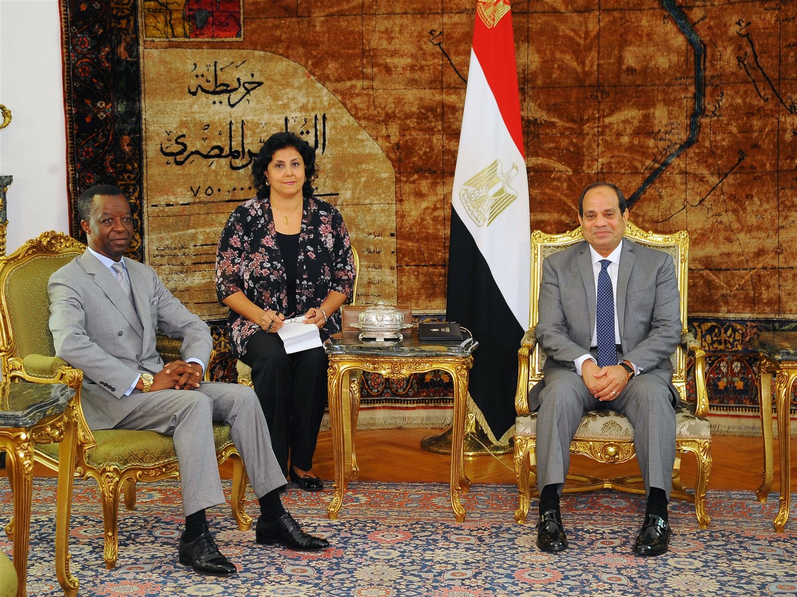 الرئيس السيسى يستقبل الرئيس البرلمان الافريقي