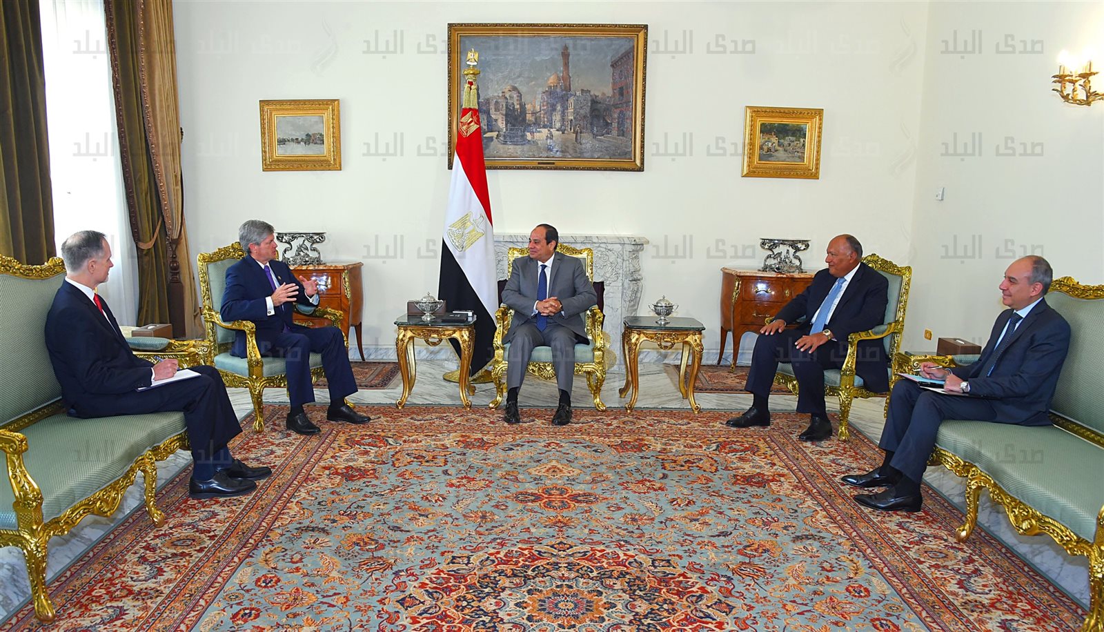 السيسي اثناء الزيارة السيسي اثناء الزيارة