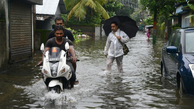 شمال شرق الهند بسبب الفيضانات