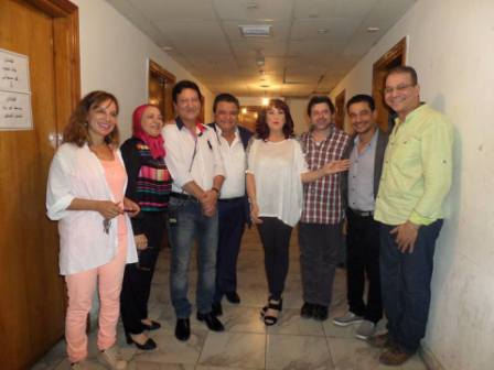 خالد جلال يشهد العرض المسرحي "تلاميذ الفيس بوك"