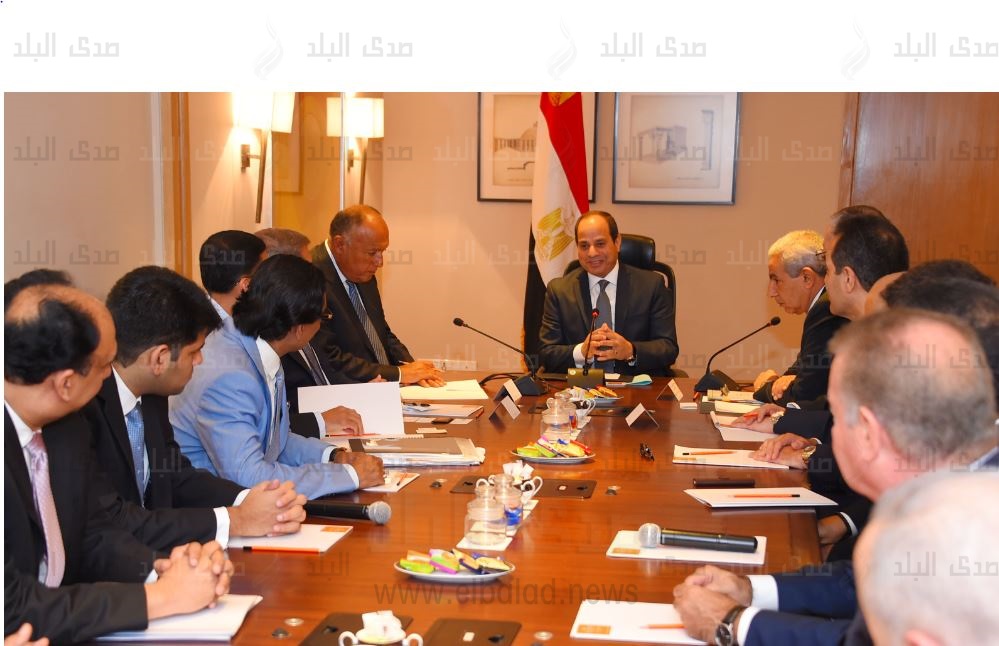 السيد الرئيس يعقد لقاءً مع مجلس الأعمال المصري الهندي السيد الرئيس يعقد لقاءً مع مجلس الأعمال المصري الهندي