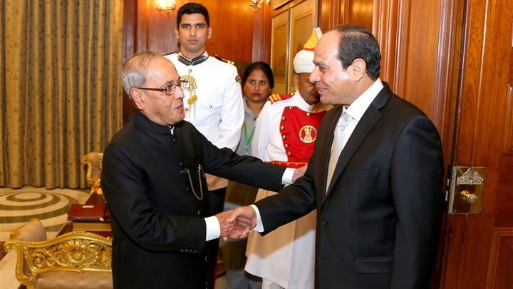 الرئيس السيسي خلال لقائه الرئيس الهندى
