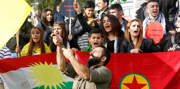 آلاف الأكراد يتظاهرون في ألمانيا ضد أردوغان
