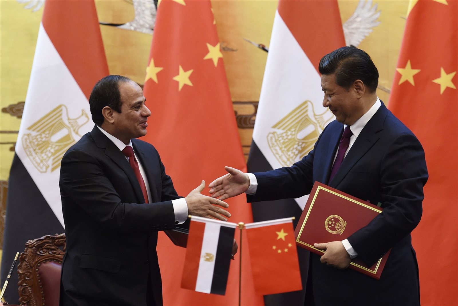 الرئيسان الصينى والمصرى الرئيسان الصينى والمصرى