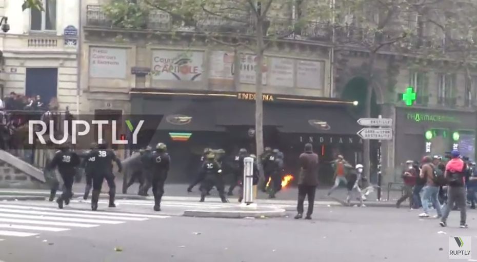 الشرطة الفرنسية تقمع تظاهرات كبرى