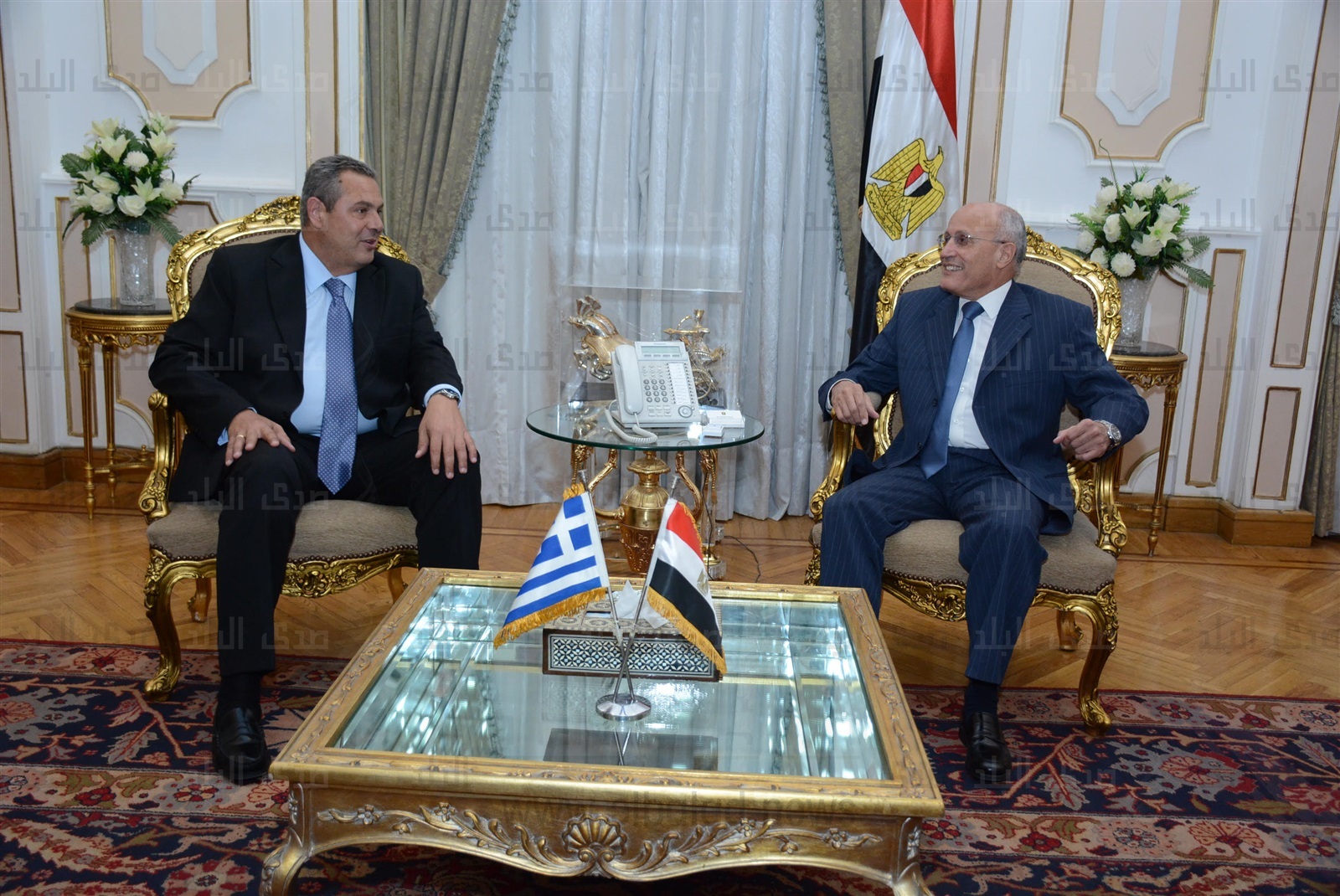 "العصار" يستقبل وزير الدفاع اليونانى