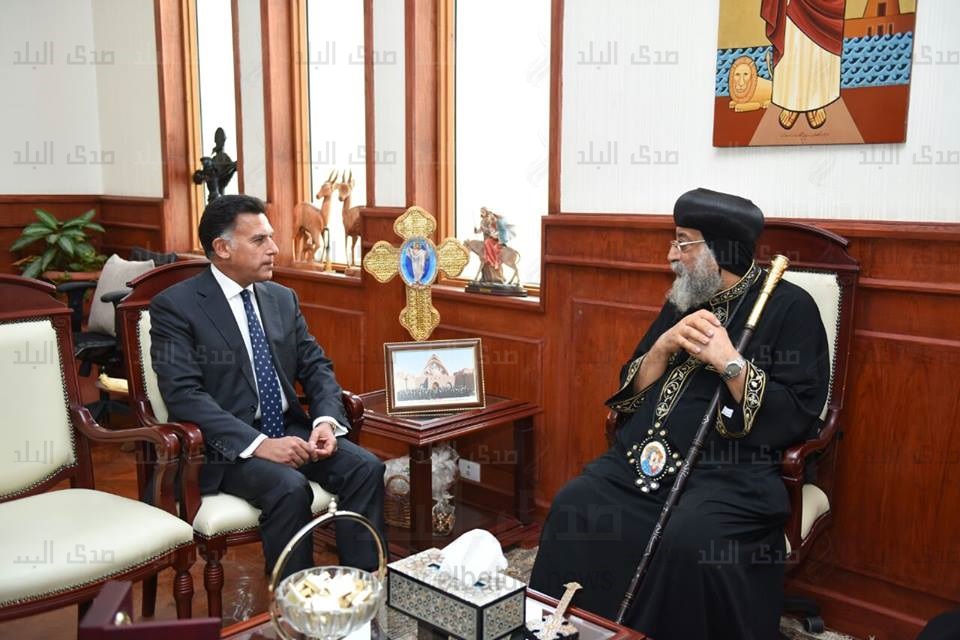 البابا تواضروس يستقبل السفير المصري الجديد