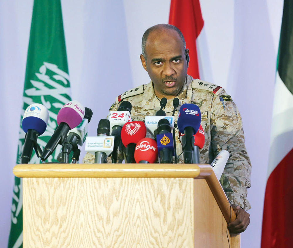 اللواء أحمد عسيري الناطق الرسمي باسم قوات التحالف العربى 