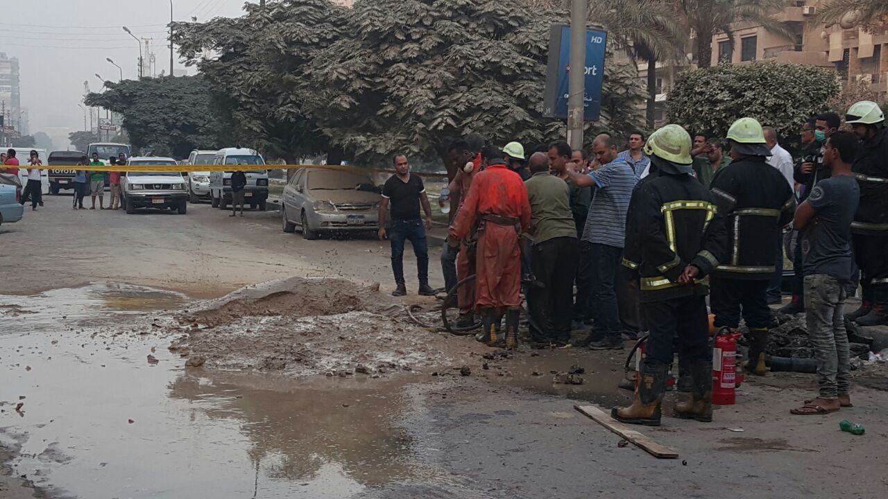 كسر ماسورة غاز بـ " مصر الجديدة " 