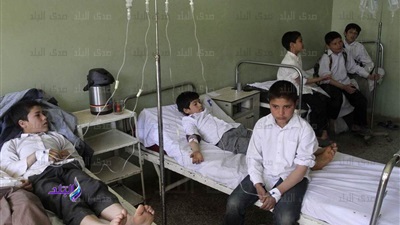 لقطة للأطفال المصابين بالتسمم 
