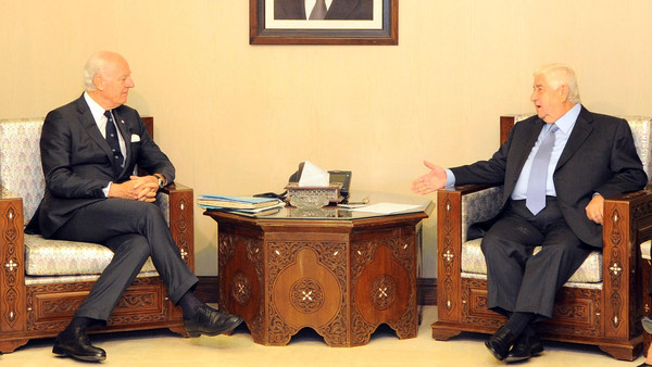 وليد المعلم وستيفان دي ميستورا