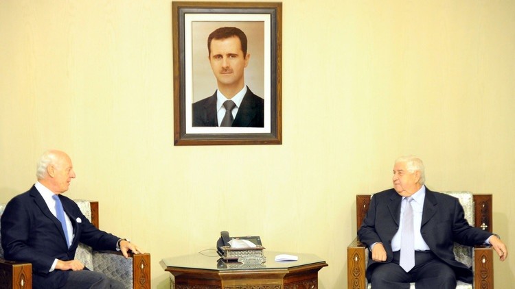 وليد المعلم وستيفان دي ميستورا