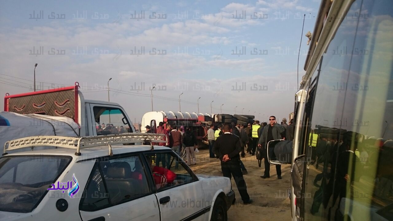 حادث تصادم سيارات الطريق الدائرى بمسطرد