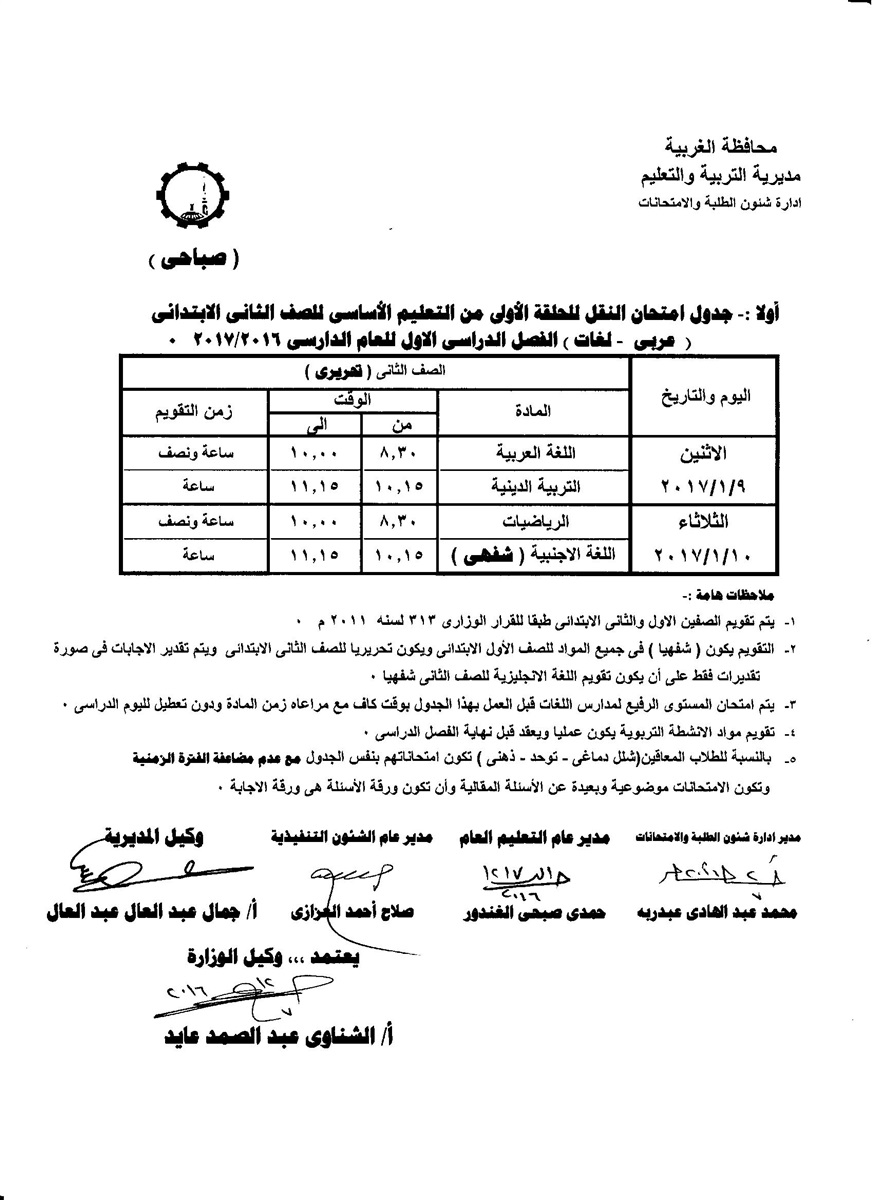 مواعيد امتحانات نصف العام مواعيد امتحانات نصف العام
