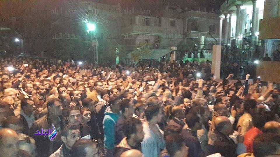 جنازة شهيد "حادث الهرم" ببنها تتحول لمظاهرة ضد الإرهاب