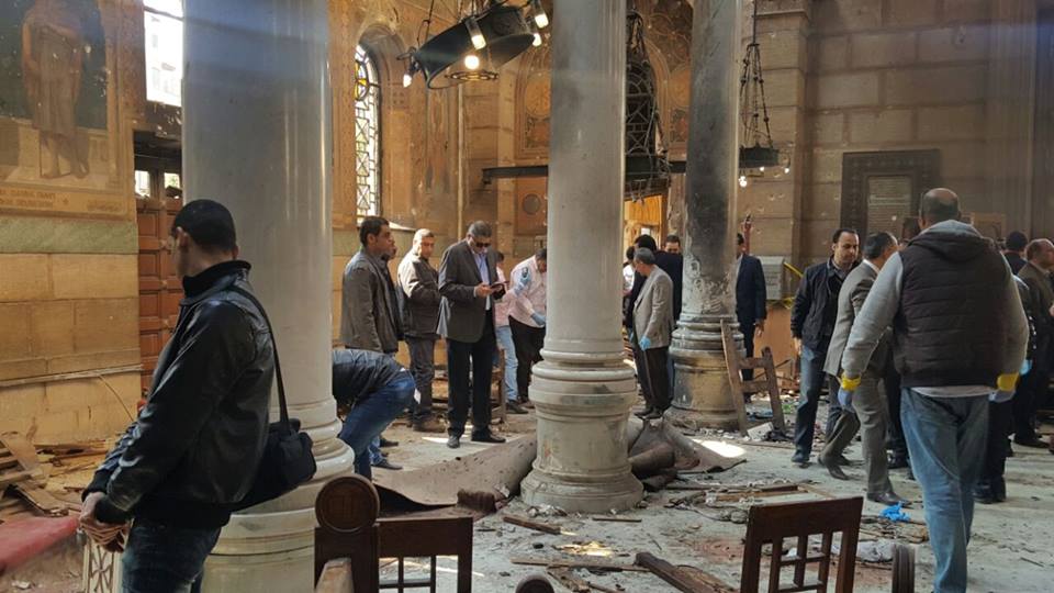 انفجار بالكنيسة المرقسية بالعباسية