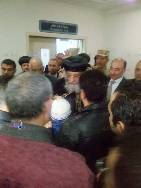 البابا تواضروس يزور المصابين