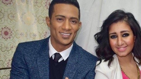 الفنان محمد رمضان مع محررة صدى البلد