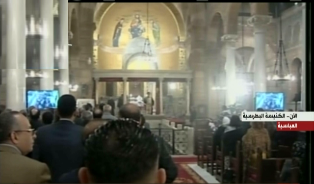 قداس عيد الميلاد المجيد بالكنيسة البطرسية بعد ترميمها