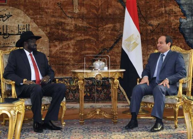 الرئيس السيسي ورئيس جنوب السودان سيلفا كير