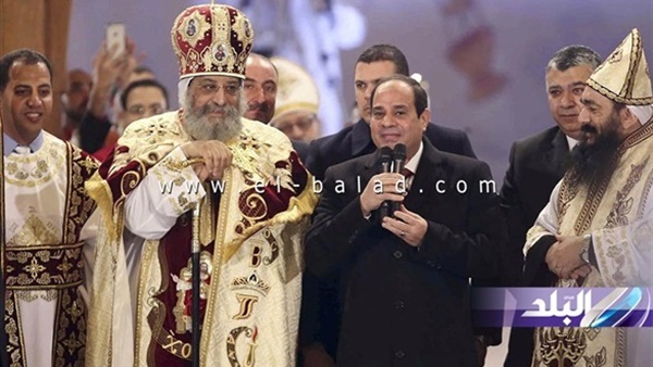 الرئيس اللسيسى فى الاحتفال باعياد الميلاد 