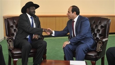 السيسي ونظيره الجنوب سوداني 