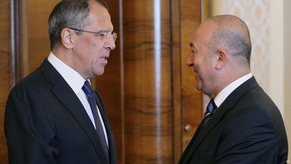 لافروف مع نظيره التركي مولود جاويش