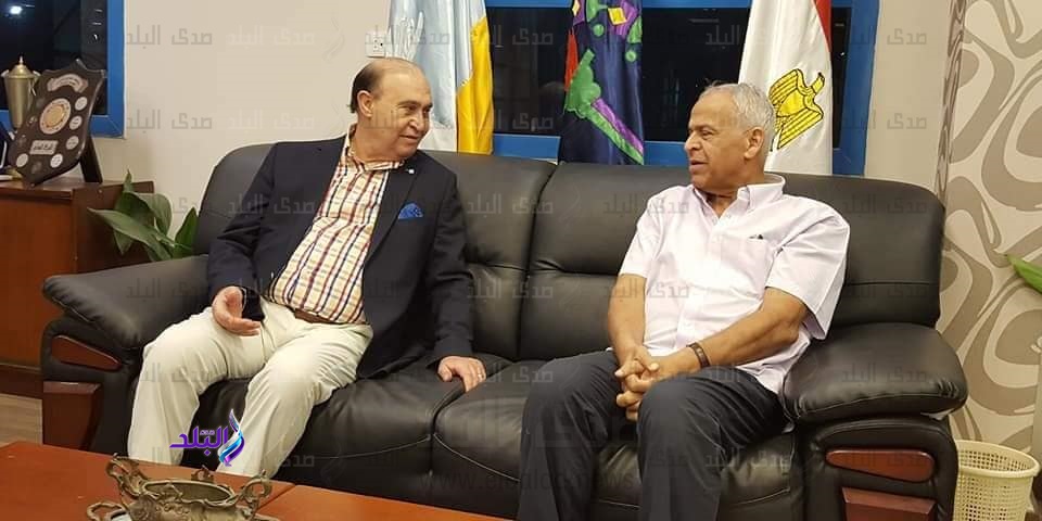 الفريق مهاب مميش والمهندس فرج عامر
