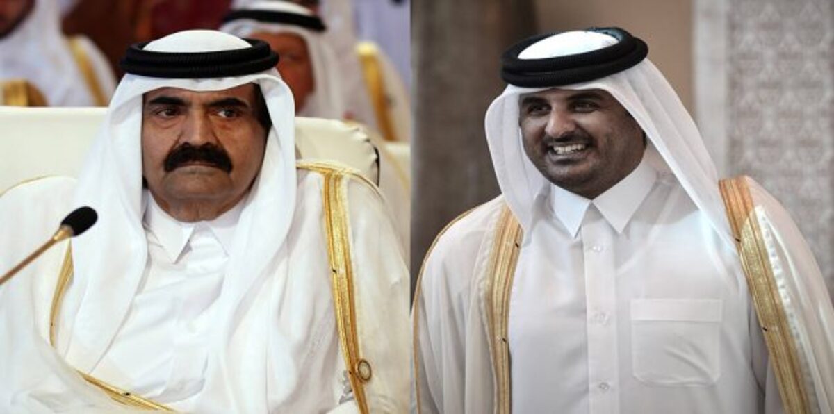 تميم أمير قطر ووالده 