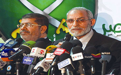 محمد بديع ومحمد مرسي