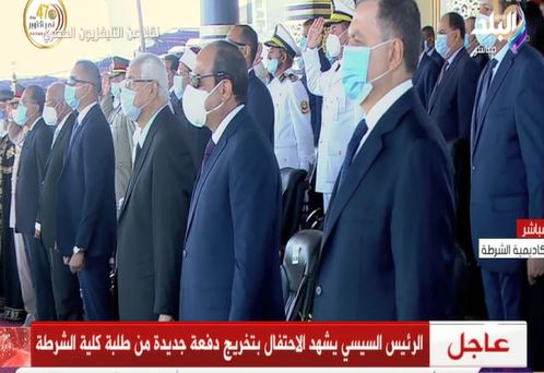 عدلي منصور يشارك السيسي حفل تخريج دفعة جديدة من كلية الشرطة
