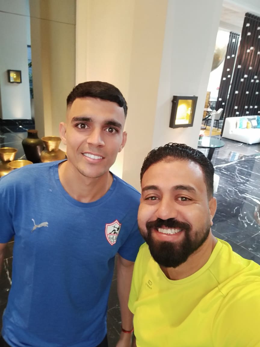 أشرف بن شرقي مع الناقد الرياضي منتصر الرفاعي