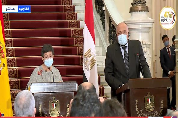 وزير الخارجية سامح شكري ونظيره الاسباني