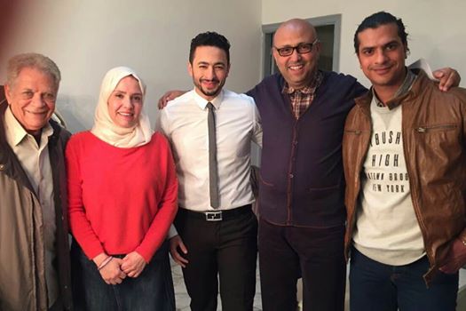 حمادة هلال فى كواليس مسلسل طاقة القدر