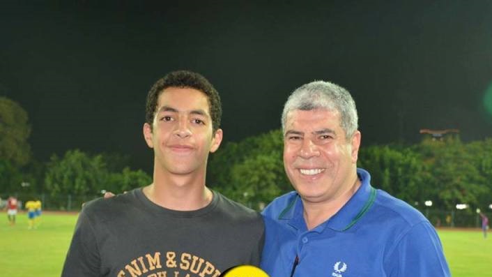 شوبير مع نجله مصطفى 