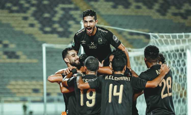 فرحة لاعبو الأهلى بالفوز على الوداد 
