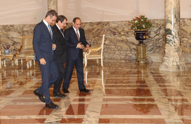 الرئيس السيسي وزعماء قبرص واليونان الرئيس السيسي وزعماء قبرص واليونان
