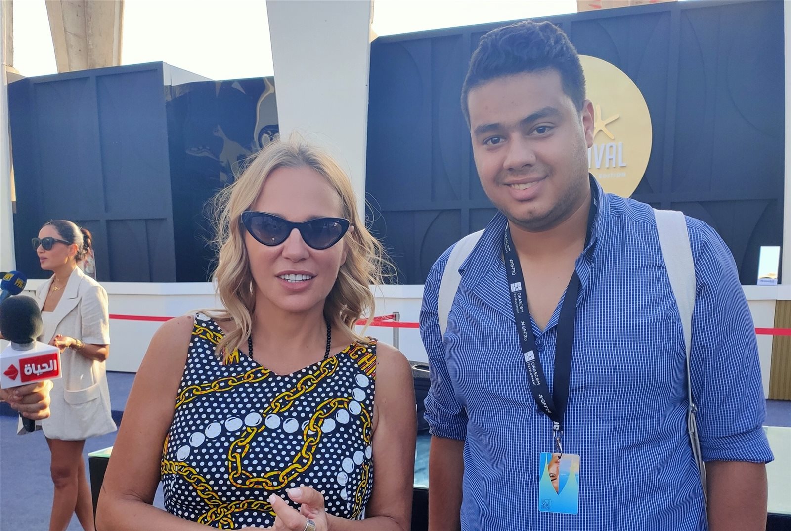 شيرين رضا مع محرر صدى البلد