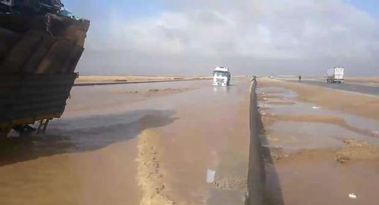 السيول على طريق رأس غارب 