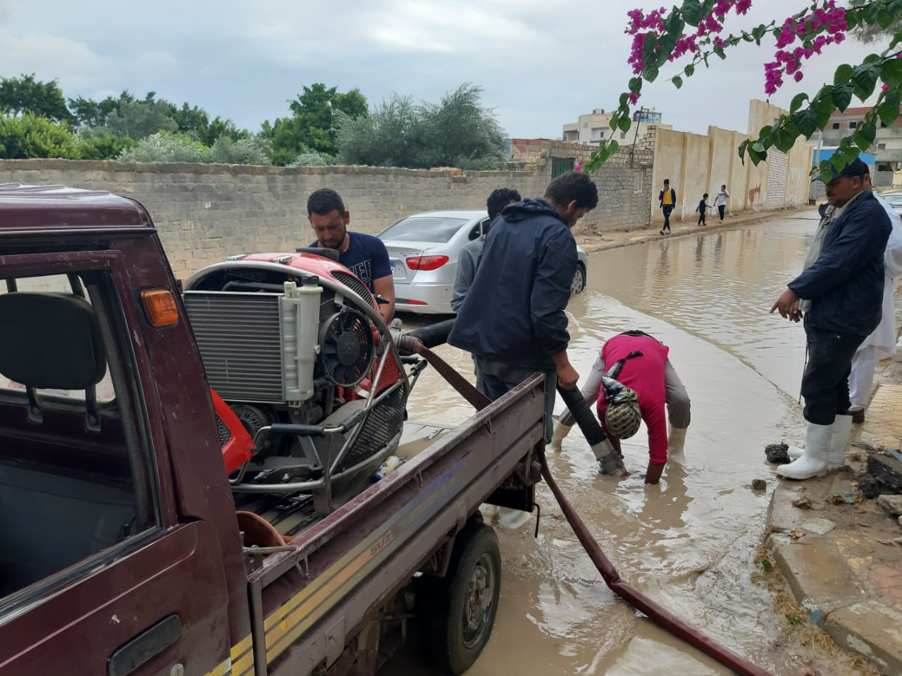 سقوط الأمطار في مطروح