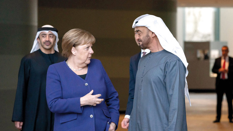 محمد بن زايد وأنجيلا ميركل
