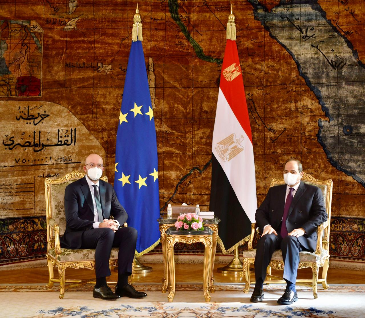 السيسي يستقبل رئيس المجلس الأوروبي