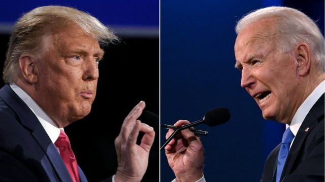 الرئيس ترامب وبايدن 